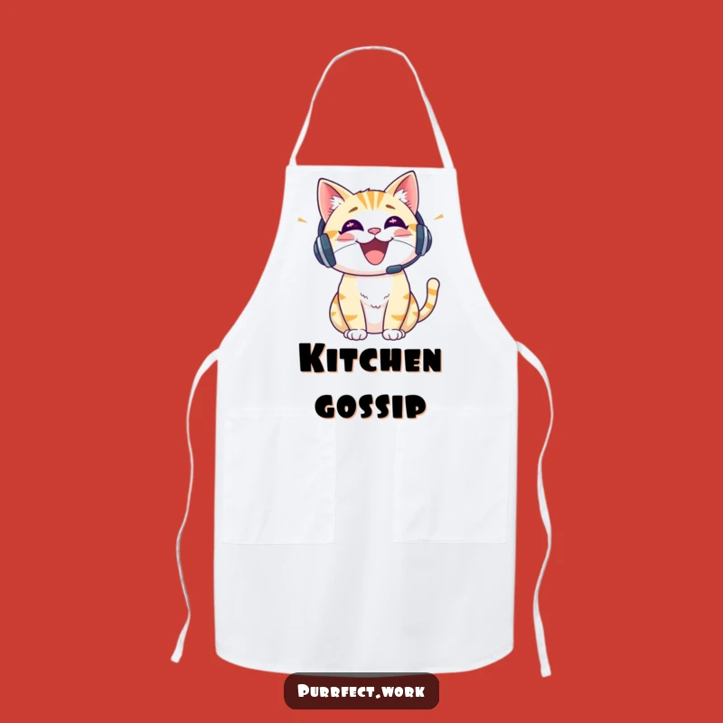 Funny Cheerful Cat Apron: Cook Up Conversations with This Feline Design