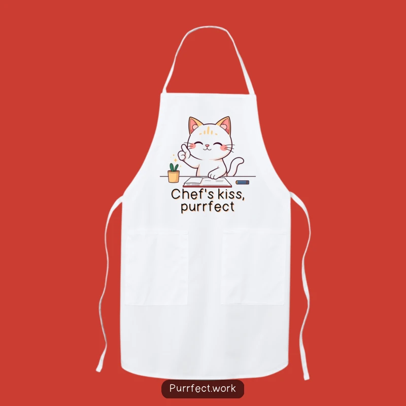 Funny Chef Cat Victory Apron - Accomplished Feline Cooking Gift