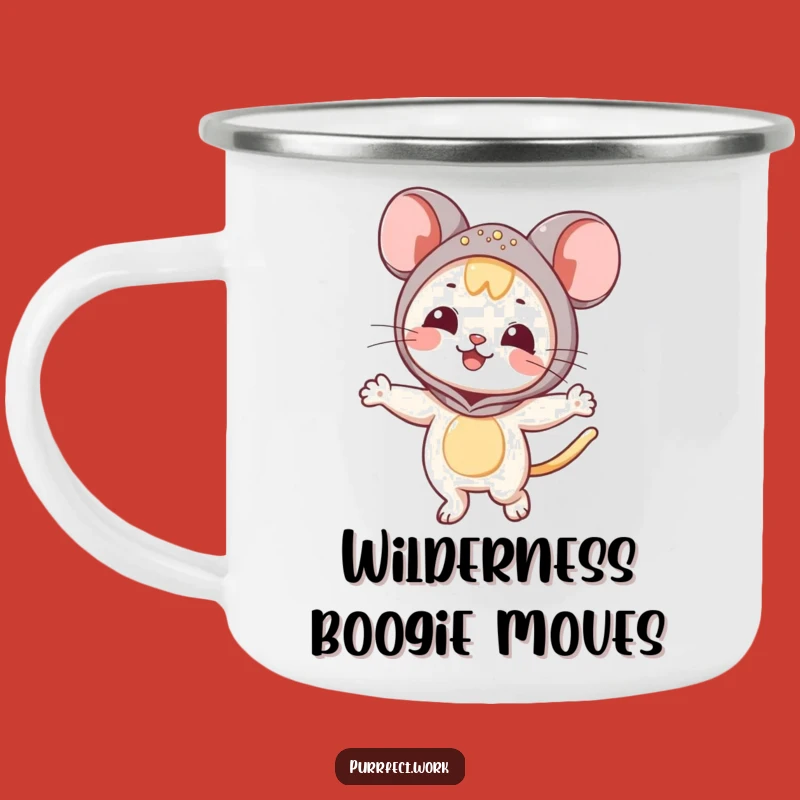 Funny Mouse Cat Camping Mug: Outdoor Dancer Feline Mug, Perfect Funny Gift!