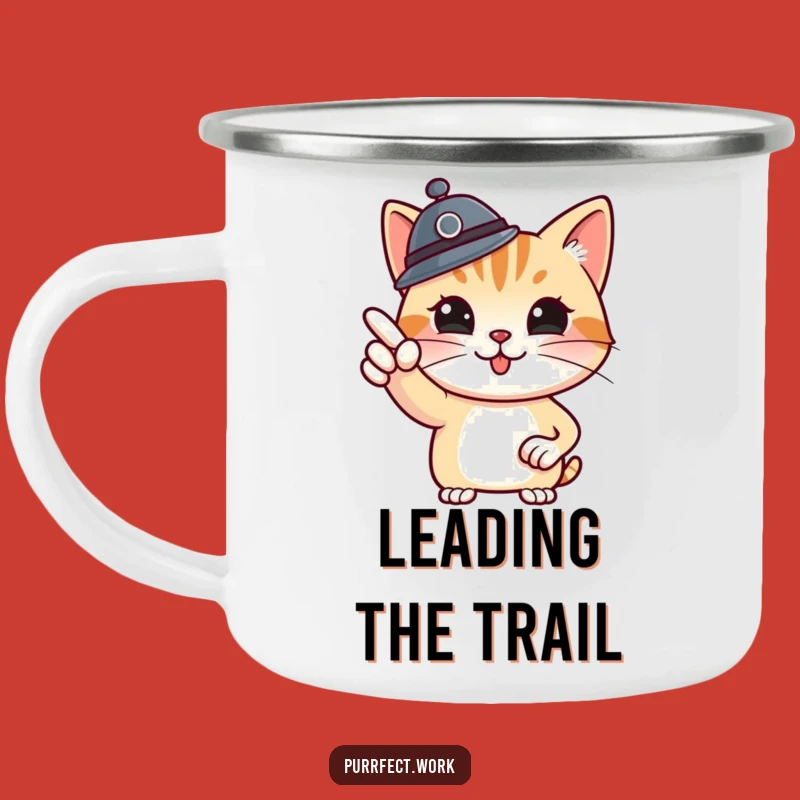 Funny Boss Cat Camping Mug: Fuel Your Ambition with Office Wisdom Outdoors