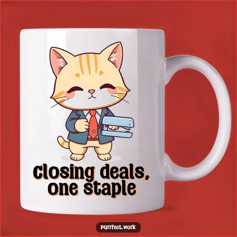 Funny Business Cat Mug: Hilarious Office Humor Gift for Professionals