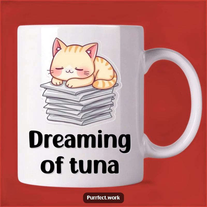 Funny Napping Cat Paper Mug - Lazy Pet Cartoon Gift