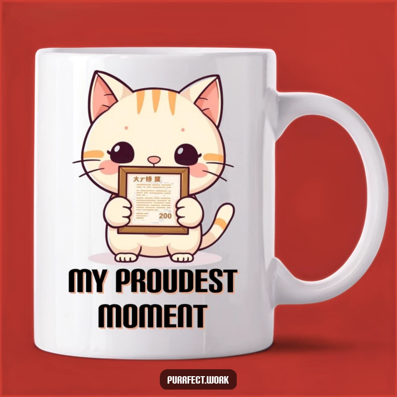 Funny Cat Achievement Mug: Celebrate Success - Hilarious Gift for Achievers!