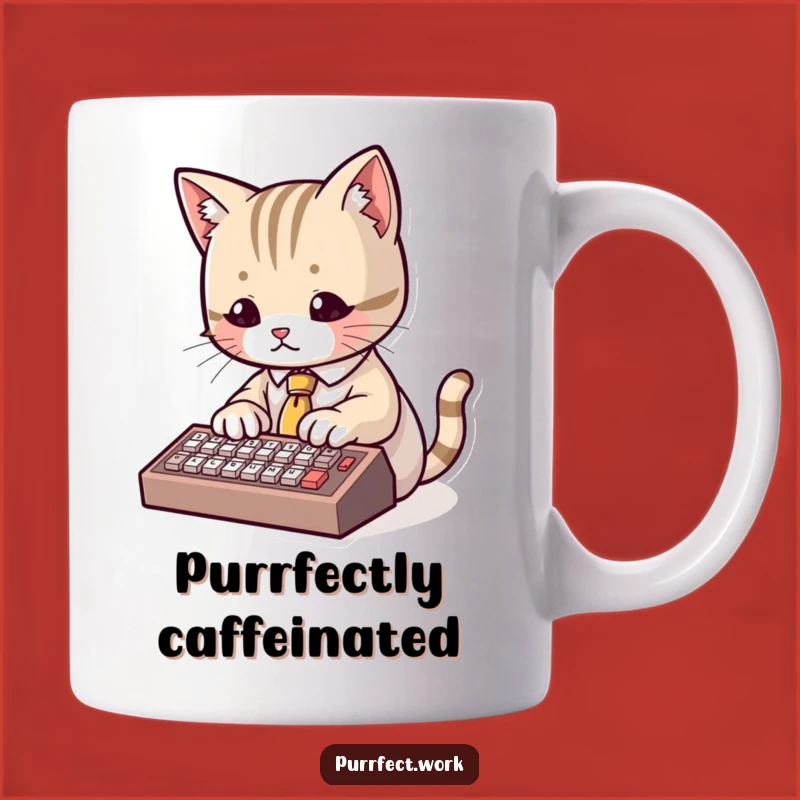 Funny Cat Boss Mug: Tiny Tie Typer, Hilarious Office Cat Gift Idea