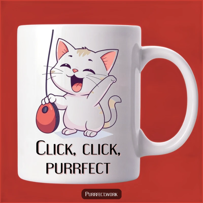 Funny Cat Mouse Chase Mug - Playful Pet Cartoon Gift