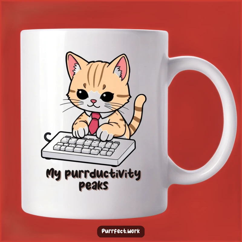 Funny Office Cat Typing Mug: A Hilarious Gift for Busy Professionals and Cat Lovers