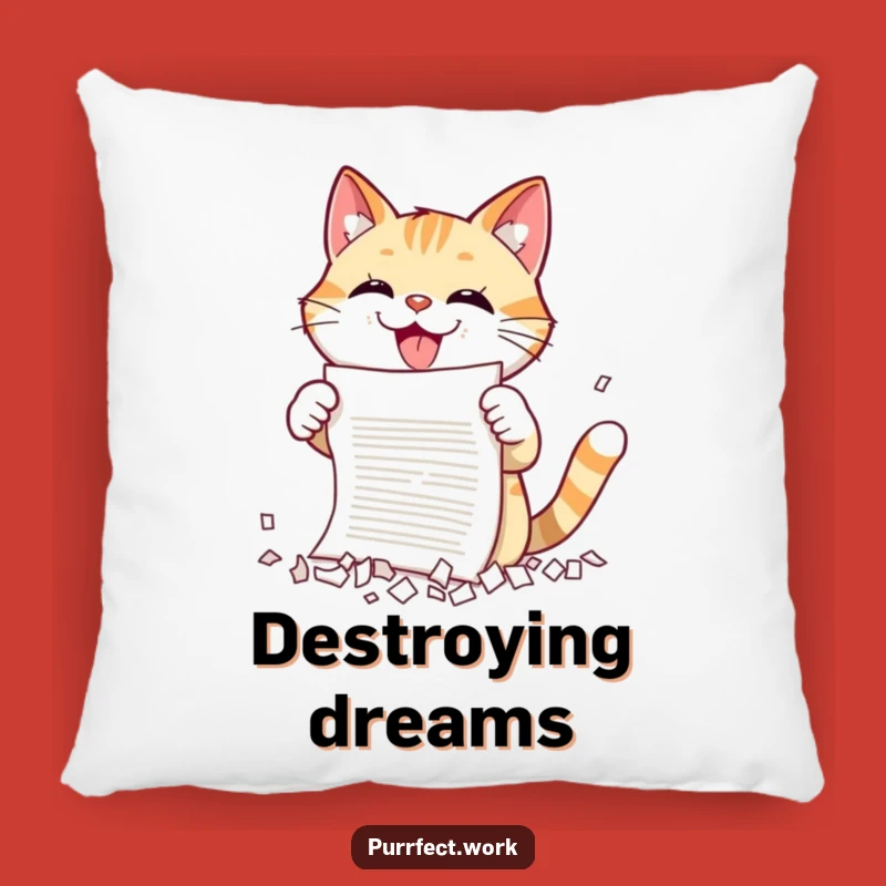 Funny Cat Shredding Pillow: Cozy Up with Chaos - Ultimate Comfort Gift!