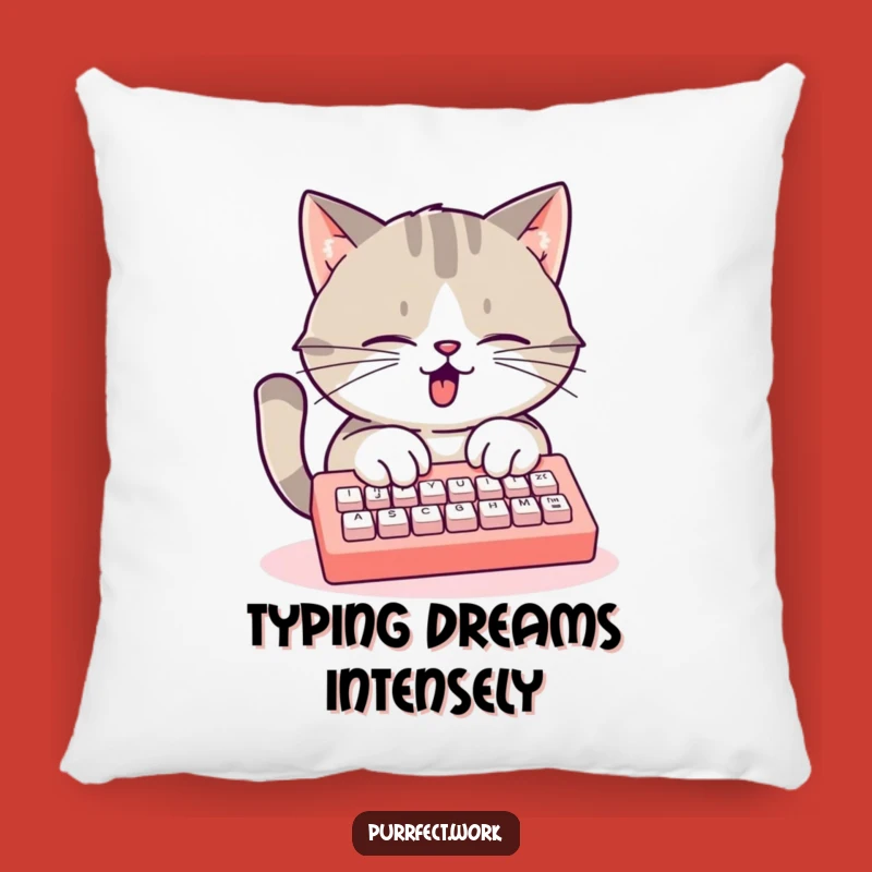 Funny Busy Cat Keyboard Pillow: Cozy Comfort with a Hilarious Typing Design