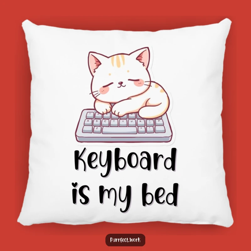 Funny Cat Keyboard Pillow: Cozy Cushion for Sleepy Cat Fans