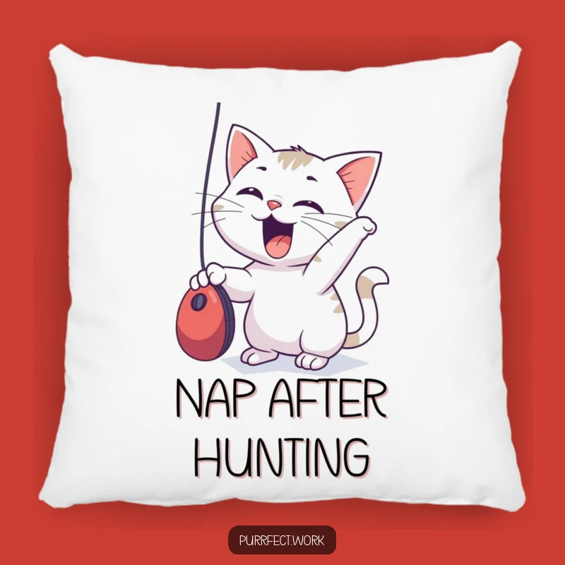 Funny Cat Mouse Chase Pillow - Soft Playful Pet Cushion Gift