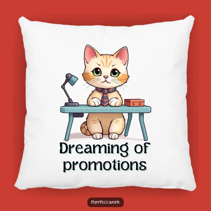 Funny Cat Tie Desk Pillow - Hilarious Accent for the Sophisticated Feline Enthusiast