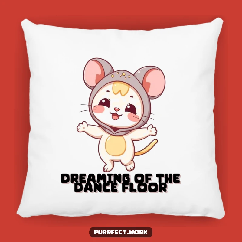 Funny Mouse Cat Pillow: Cozy Dancing Feline Cushion, Adorable Funny Gift!