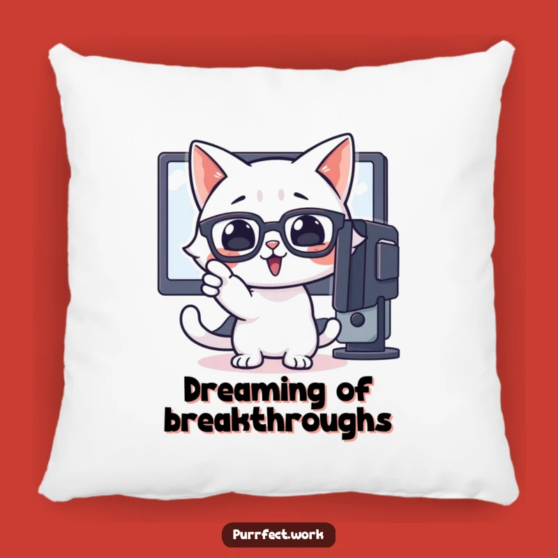 Funny Smart Cat Pillow - Cozy Feline Insight Comfort Gift
