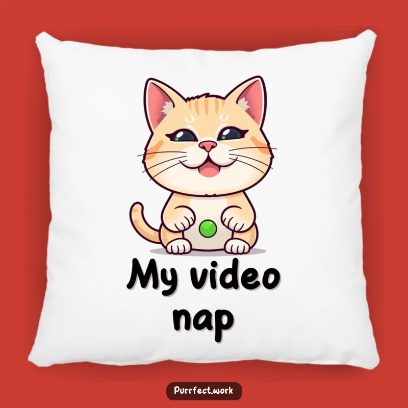 Funny Cat Meeting Pillow - Hilarious Video Call Comfort Gift