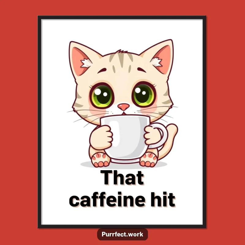 Funny Surprised Cat Digital Art: Hilarious Instant Download for Expressive Decor