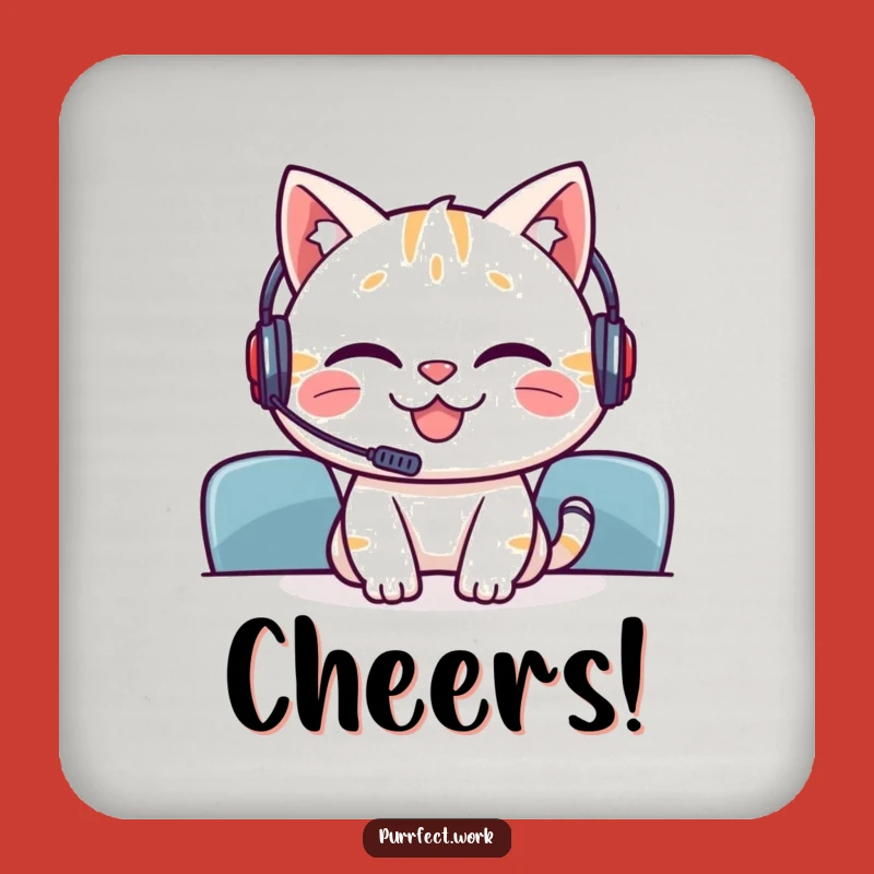 Funny Cat Meeting Coaster: Protect Surfaces with Participation