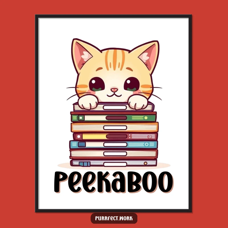 Funny Cat Office Files Poster: Intriguing Wall Art for Your Space