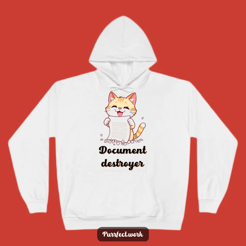Funny Cat Shredding Hoodie: Cozy Up to Chaos - The Ultimate Funny Gift!