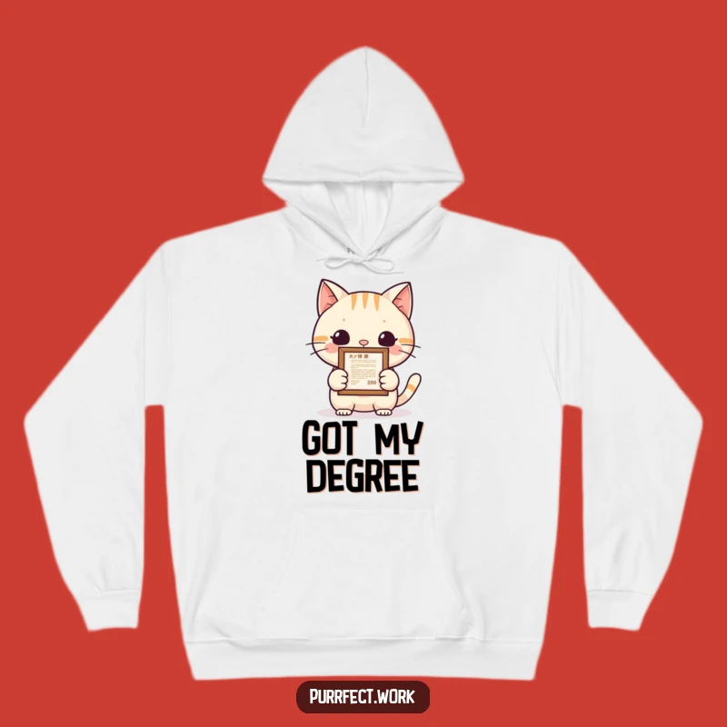Funny Cat Achievement Hoodie: Cozy Up to Success - Ultimate Comfort Gift!