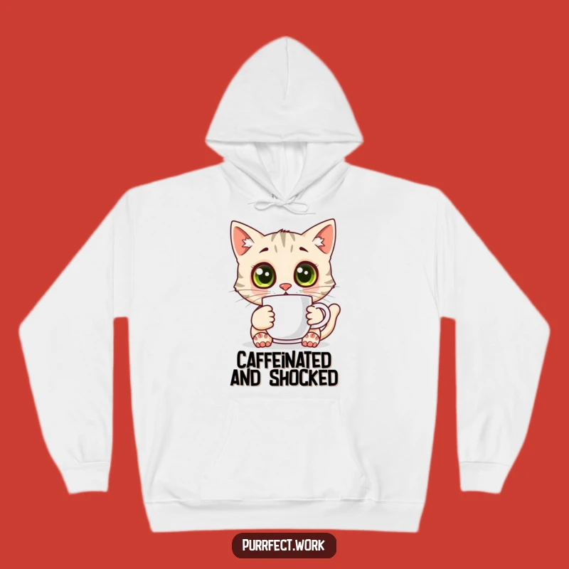 Funny Surprised Cat Hoodie: Cozy and Hilarious Wear for Shocking Moments