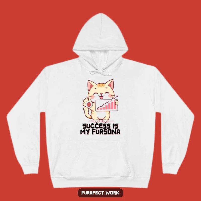 Funny Proud Cat Hoodie: Cozy Success Sweater, Hilarious Gift for Goal Achievers