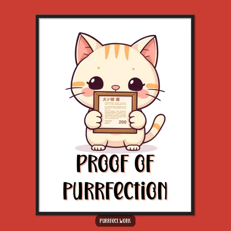 Free Printable Wall Art: Proud Cat Graduate for Quirky Downloadable Home Decor