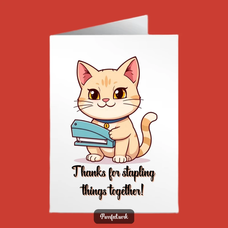 Free Printable Thank You Card: Cat's Determined Thanks - Funny Downloadable Gratitude!