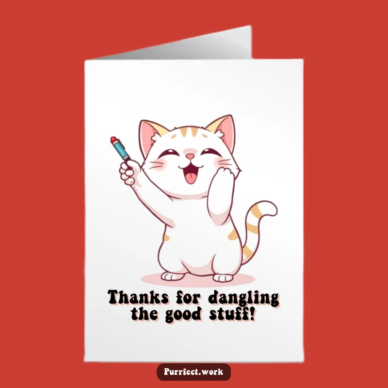 Free Printable Thank You Card: Cat's Playful Thanks - Funny Downloadable Gratitude!