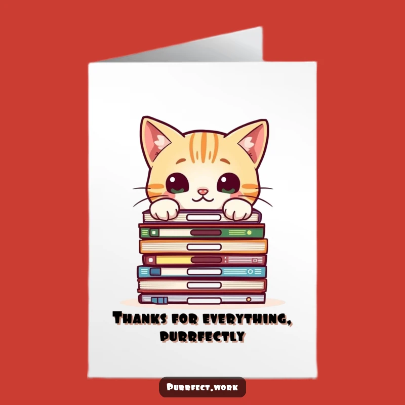 Free Printable Thank You Card: Curious Cat, File Stack, Downloadable Appreciation
