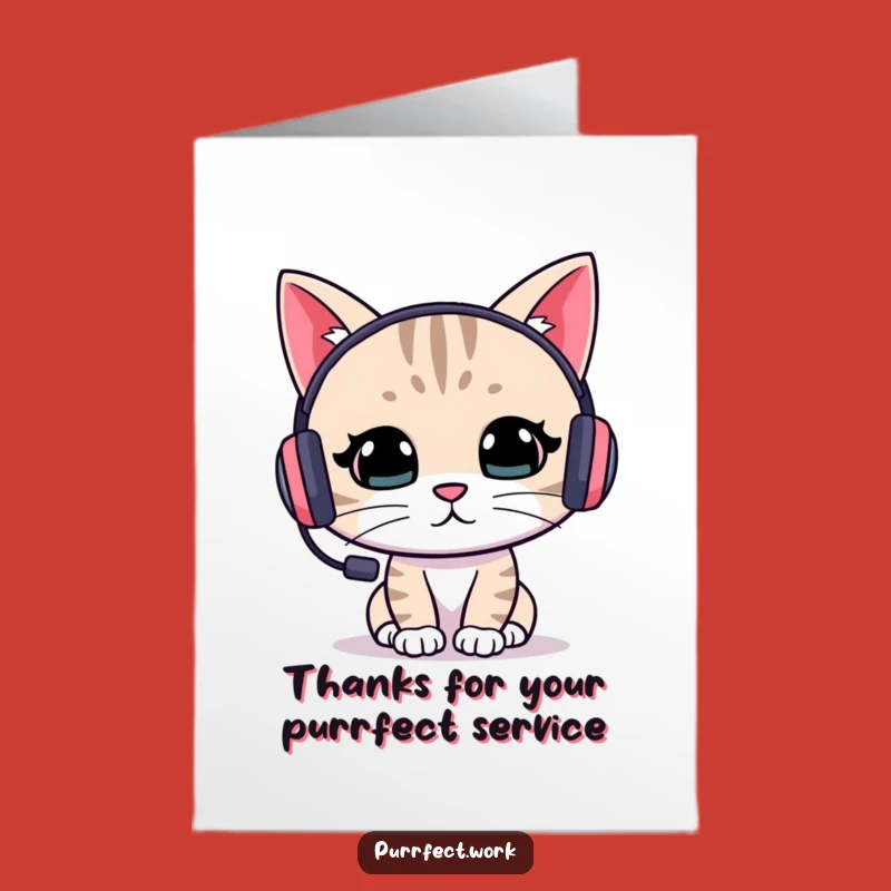 Free Printable Thank You Card: Dedicated Cat Worker for a Funny Downloadable Gift