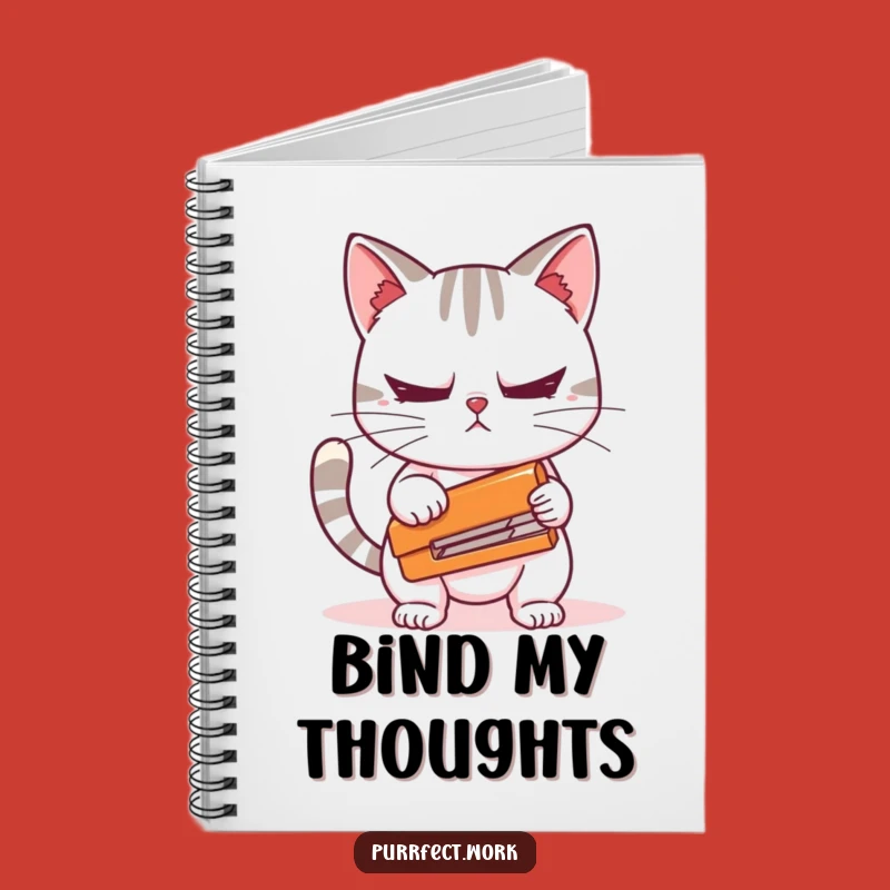 Funny Cat Stapler Notebook: Jot Down Anxieties, Hilarious Office Gift Idea