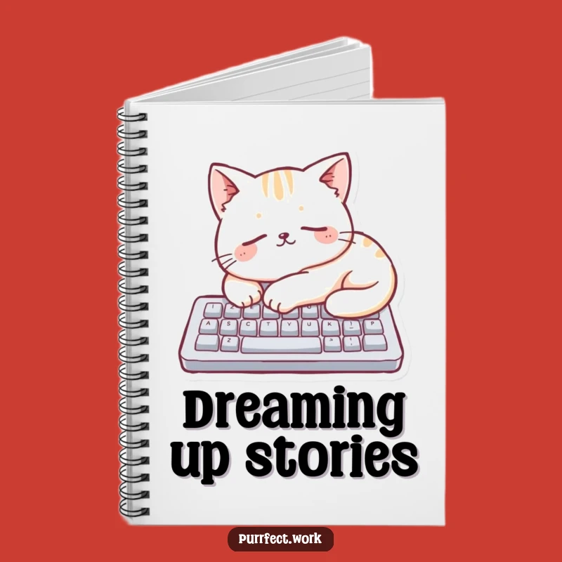 Funny Cat Keyboard Notebook: Jot Down Ideas with a Sleepy Feline