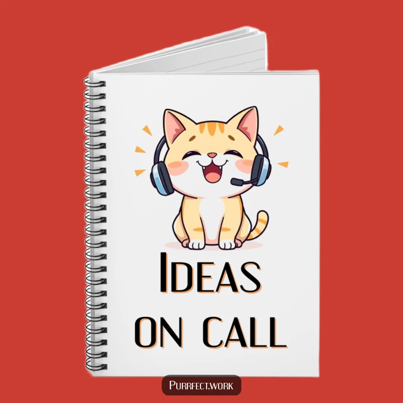 Funny Cat Headset Notebook: Jot Down Ideas with This Hilarious Journal!