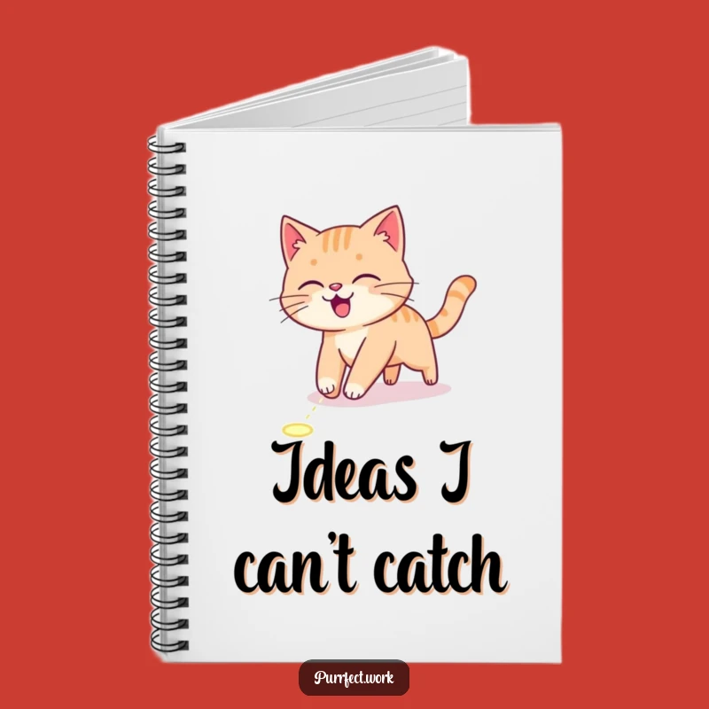 Funny Cat Laser Chase Notebook - Energetic Pet Journal Gift