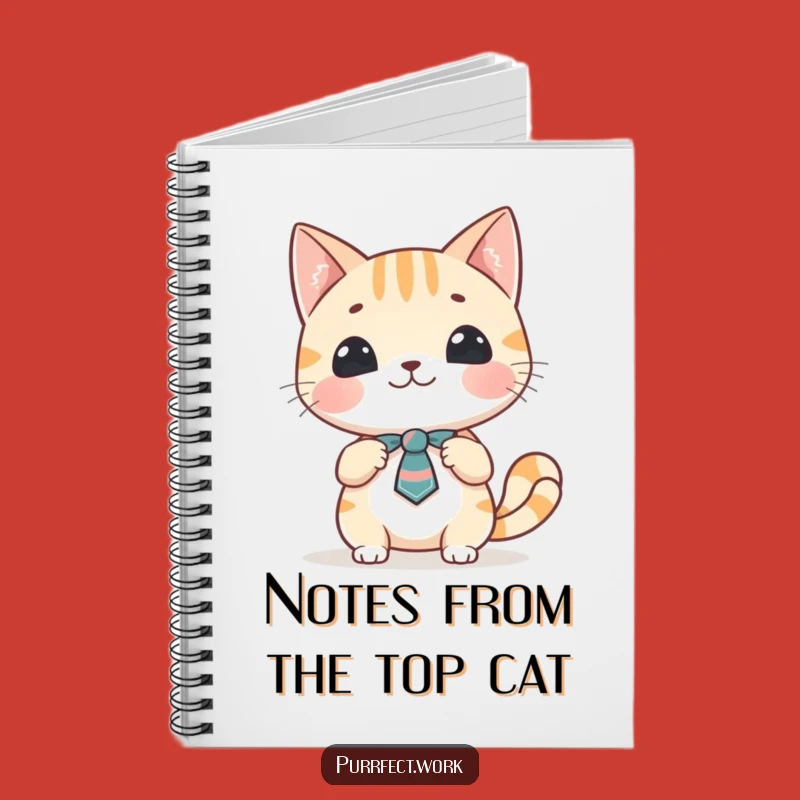 Funny Cat Presentation Notebook: Jot Down Ideas with Cheerful Feline Speaker