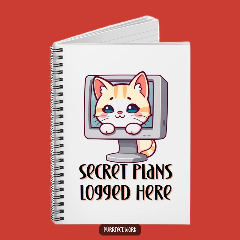 Funny Mischievous Cat Notebook: Jot Down Secrets with Playful Stealth