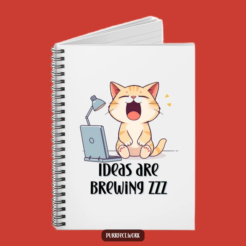 Funny Sleepy Cat Notebook: Jot Down Thoughts Between Yawn Breaks
