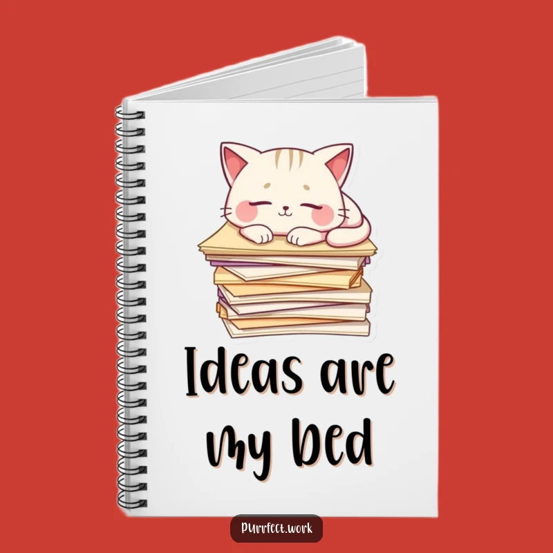 Funny Cat Dream Journal: Sleepy Feline on Papers, Perfect Gift for Writers