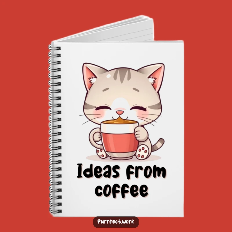 Funny Cat Coffee Notebook: Jot Down Ideas with Happy Sips - A Hilarious Gift!