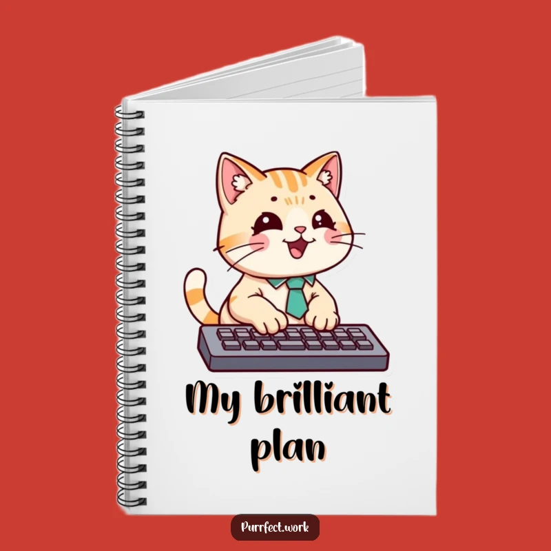 Funny Cat Typing Notebook - Professional Feline Work Journal Gift
