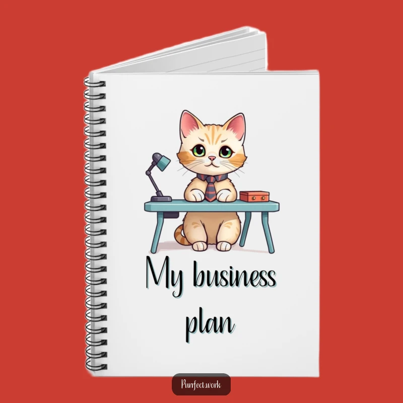 Funny Cat Tie Desk Notebook - Hilarious Journal for the Organized and Ambitious