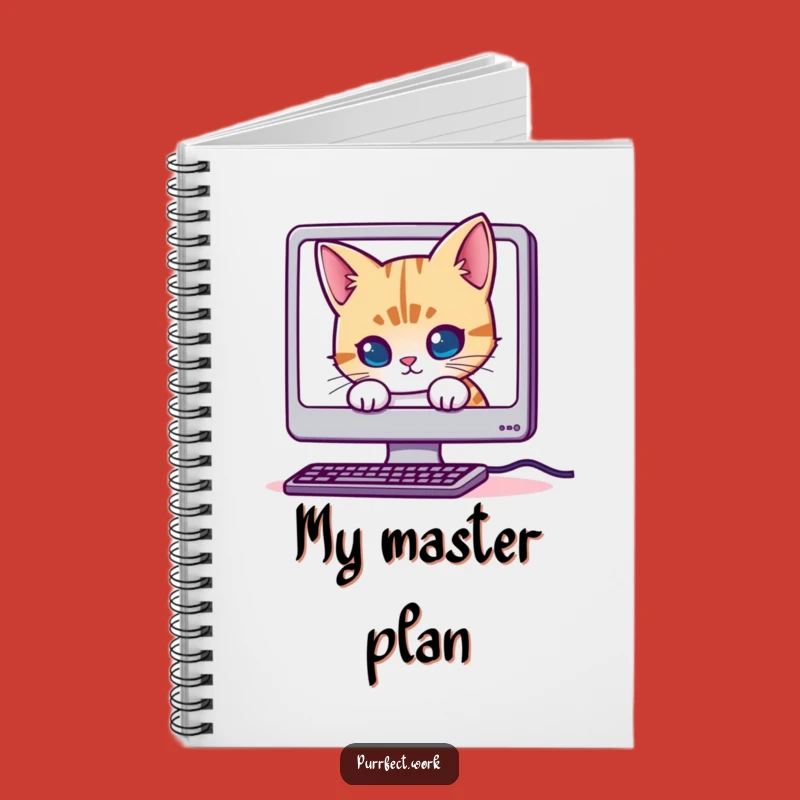 Funny Mischievous Cat Notebook - Journal for Techy Ideas and Gifts