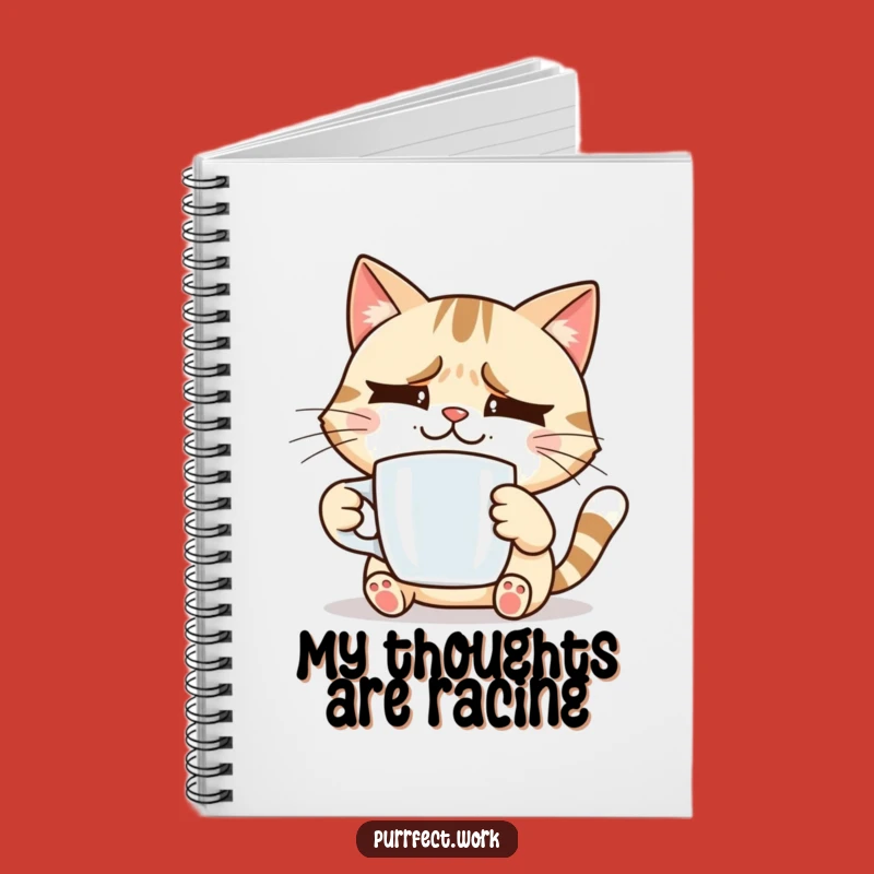 Funny Stressed Cat Notebook: Coffee Lover Journal, Hilarious Diary for Busy Minds