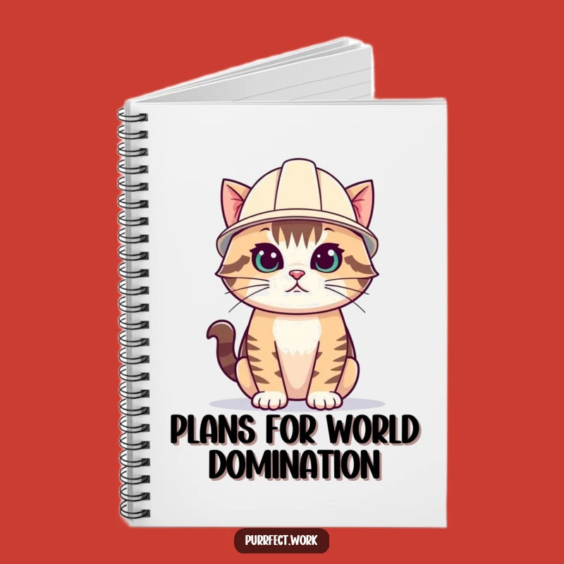 Funny Hard Hat Cat Notebook: Jot Down Ideas with Hilarious Focus