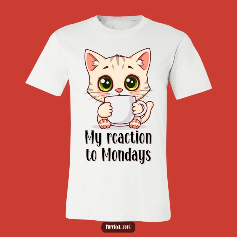 Funny Surprised Cat T-Shirt: Hilarious Wide-Eyed Feline Tee for Reactions