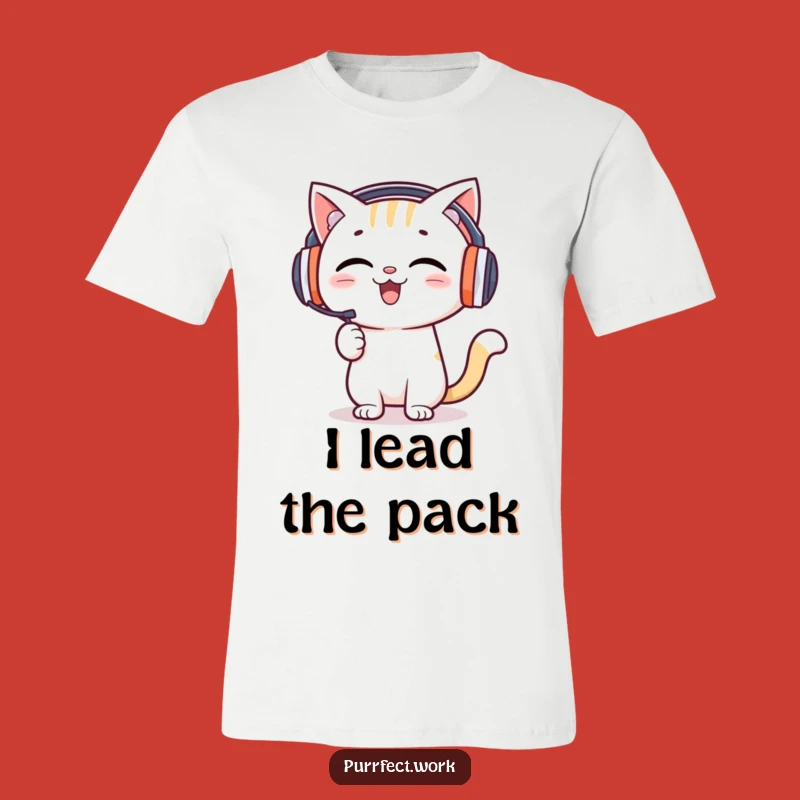 Funny Presentation Cat T-Shirt - Enthusiastic Speaker Feline Tee