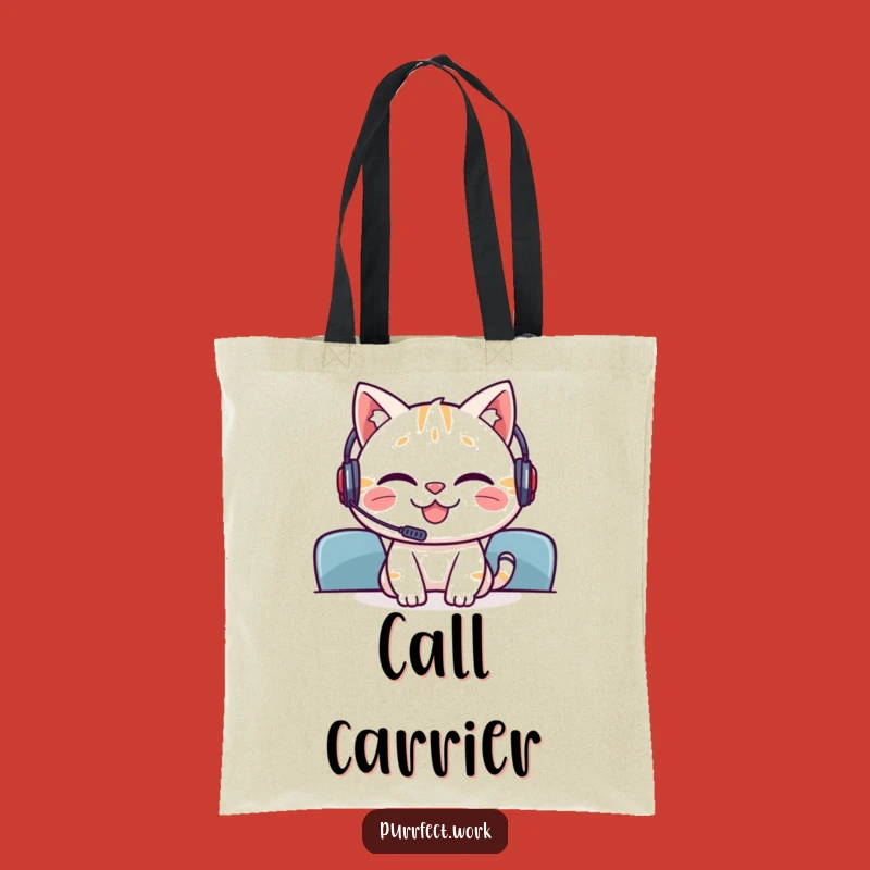 Funny Cat Meeting Tote Bag: Carry Your Conference Calls in Style