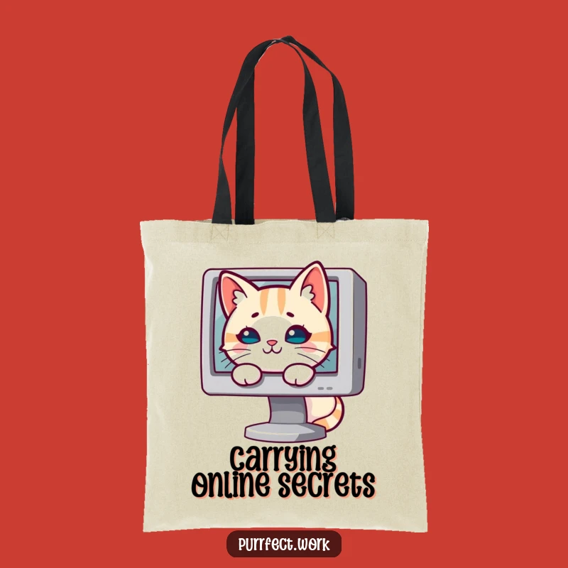 Funny Mischievous Cat Tote Bag: Carry Your Secrets with Style