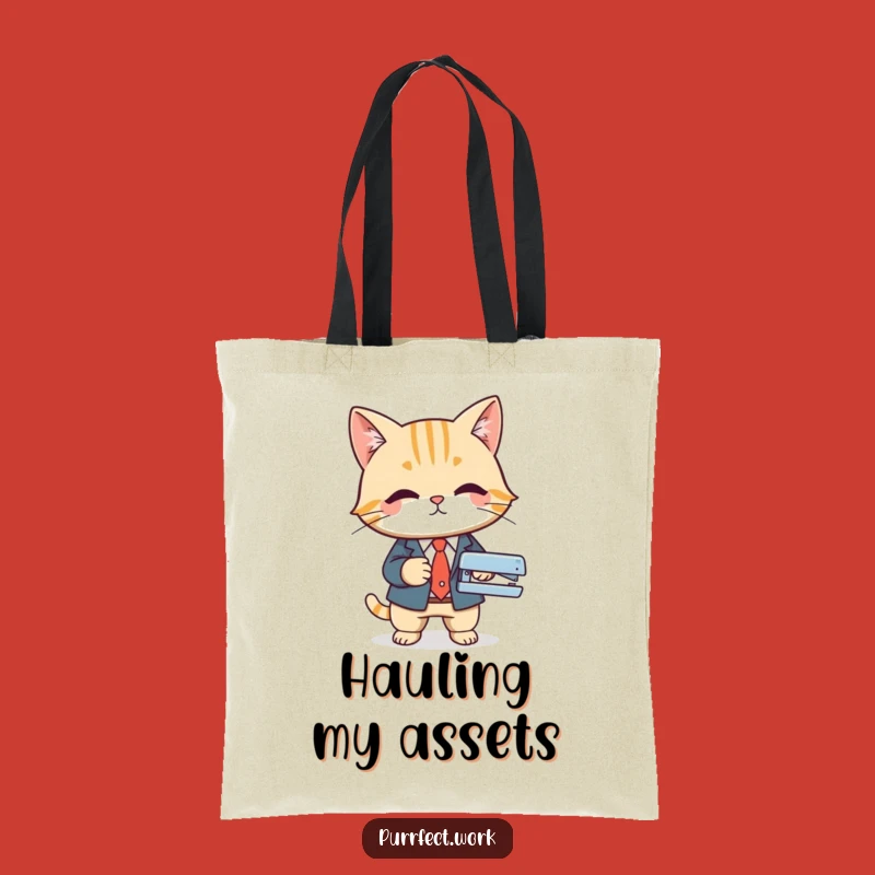 Funny Business Cat Tote Bag: Carry Your Essentials with Professional Flair