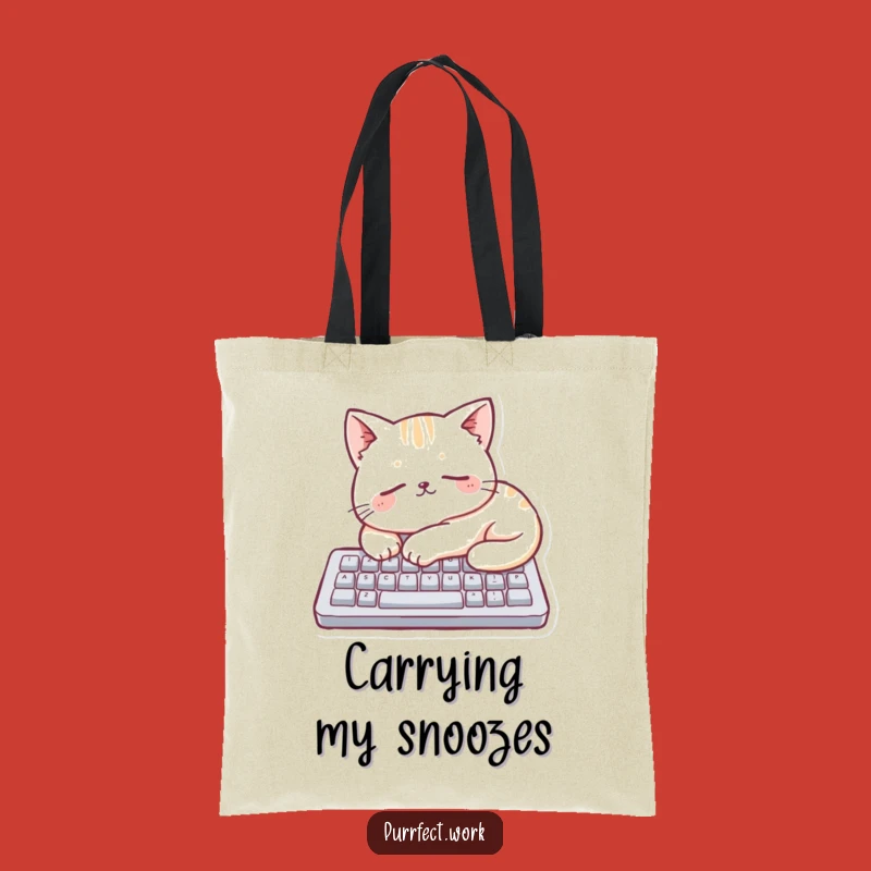 Funny Cat Keyboard Tote Bag: Carry Your Essentials and Your Laughs
